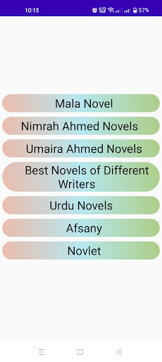 Android application Mala Novel Nimra Ahmed offline screenshort