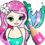 Cover Image of Download Mermaid Coloring Book Glitter 1.2.0.0 APK