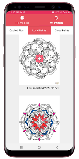 Flowers Mandala Coloring Book Screen 3