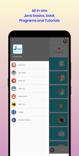 Android application Learn Java screenshort