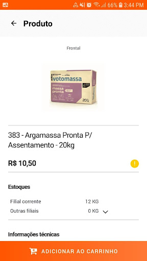 Android application SHOP Legado screenshort