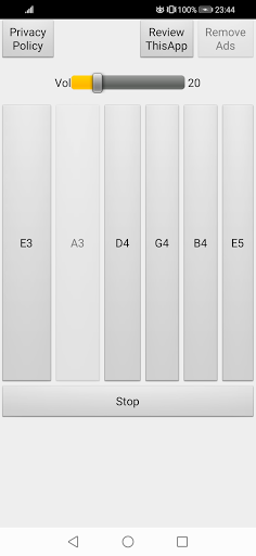 Android application Guitar Tuner App screenshort