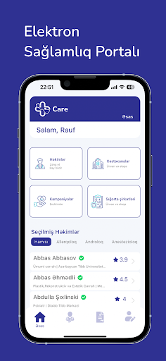 Android application eCare.az screenshort