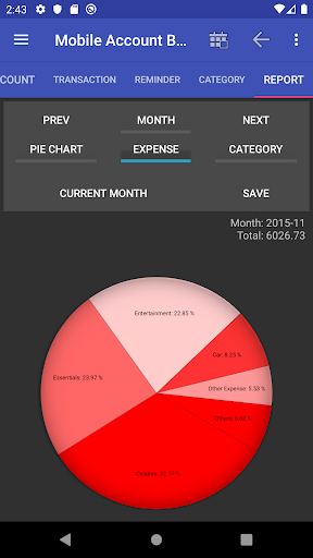 Mobile Account Book HD Screen 2