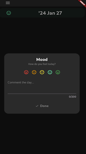 Android application MoodTracker screenshort