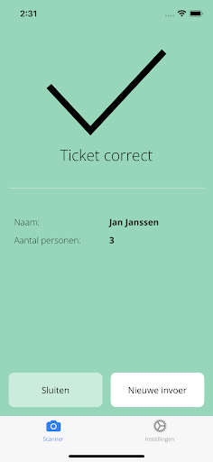 Ticket Scanner Screen 2