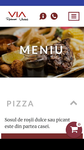 Android application Restaurant Via Vinoteca screenshort