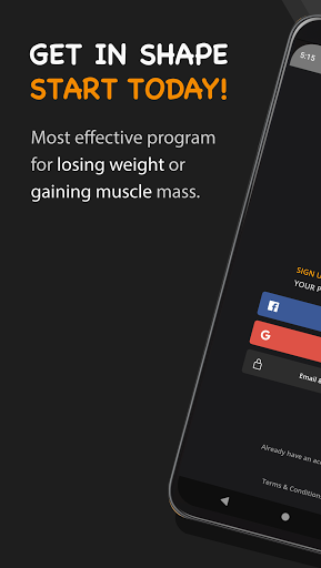 Android application Fit with Sam screenshort