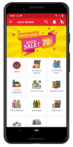 Android application Jain's Basket - Online Grocery screenshort