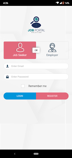 Android application Job Portal screenshort