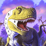 Dinosaur Color by Number Book icon