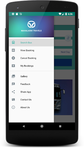 Android application Mahalaxmi Travels screenshort