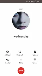 wednesday fake call