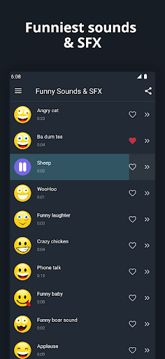 Android application Funny Sounds & SFX screenshort