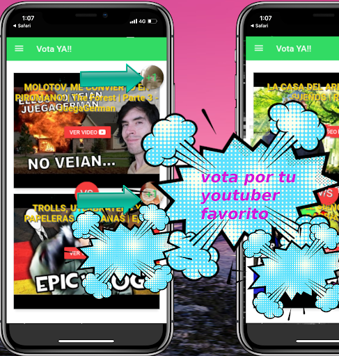 Android application vote rubius vs hola soy german screenshort