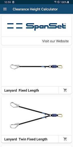 Android application SpanSet Clearance Height Calcu screenshort