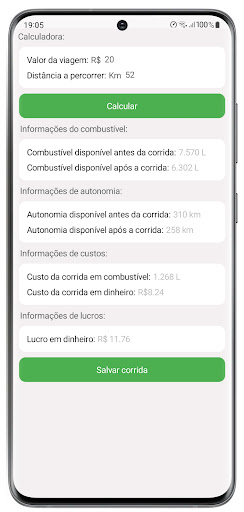 Trip Payout: calcular ganhos Screen 2