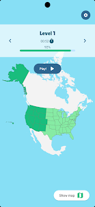 US States Map Quiz Game