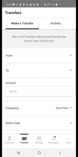 Washita Valley Bank Mobile Screen 2