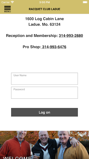 Android application Racquet Club Ladue screenshort