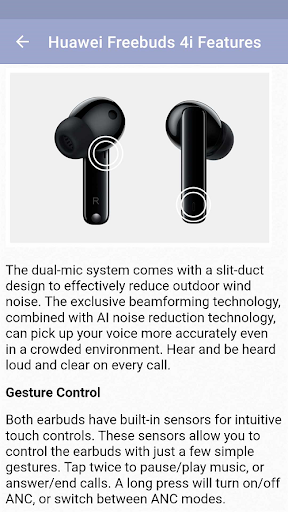 Guide for Huawei Freebuds 4i Screen 2