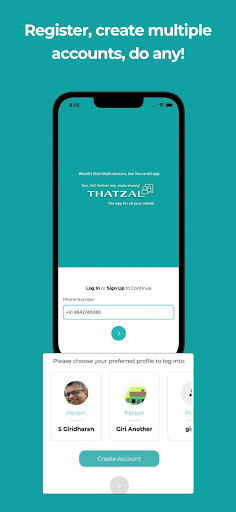 Android application Thatzal screenshort
