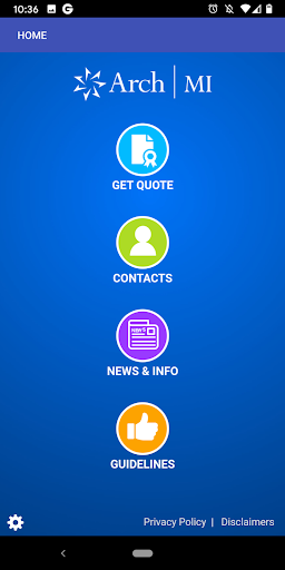 Android application Arch MI screenshort