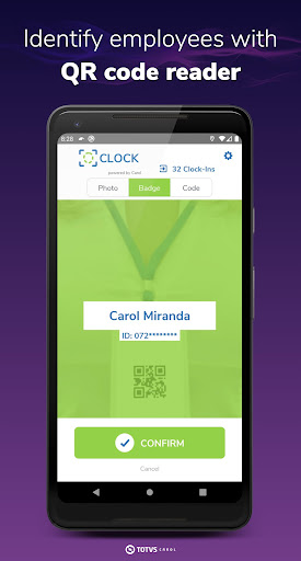 TOTVS RH Clock In Screen 2
