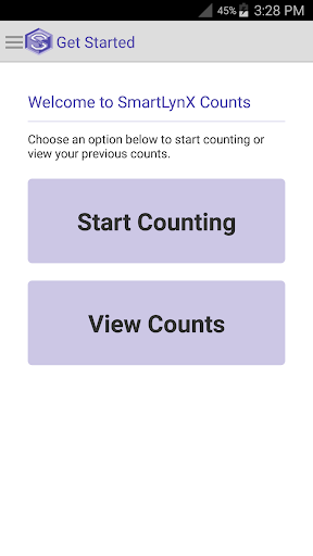 Android application SmartLynX Counts screenshort