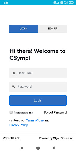 Android application CSympl screenshort