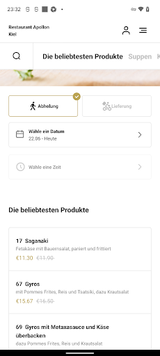Restaurant Apollon Kiel Screen 3