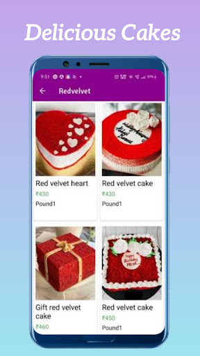 CakeWorld - Cake Delivery App Screen 2
