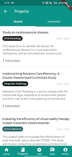 Research Connect Screen 2