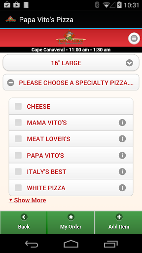 Papa Vitos Pizza
