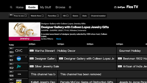 Fios TV Home Screen 2