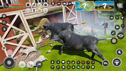 Trò chơi Wild Bull Attack Cow
