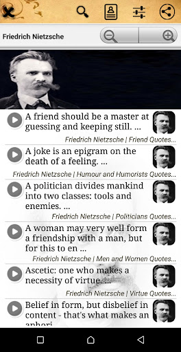 Android application Friedrich Nietzsche : Quotes screenshort