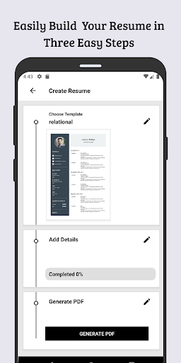 Professional Resume CV Builder Screen 3