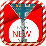 New Year 2017 Zipper Lock icon