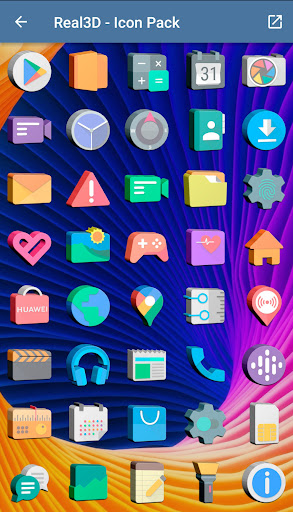 Real3D - Icon Pack - Personalization - apps