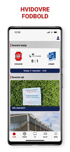 Android application Hvidovre Fodbold screenshort