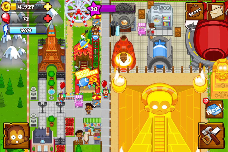 Android application Bloons Monkey City screenshort