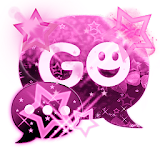 GO SMS Pink Dark Star Buy icon