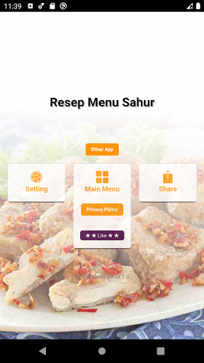 Android application Resep Menu Sahur screenshort