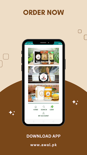 Android application Awal Organic Food screenshort