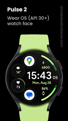 Android application Pulse 2: Wear OS watch face screenshort