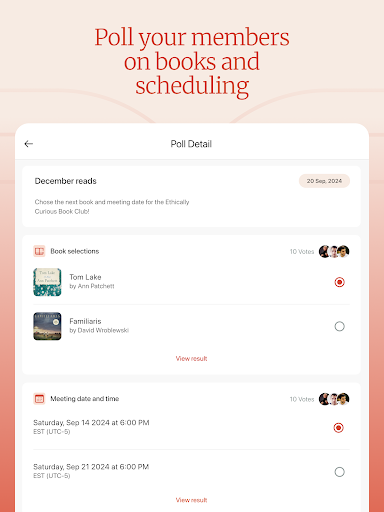 Screenshot of Bookclubs: Book Club Organizer