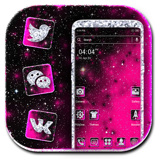 Black Pink Glitter Themes logo
