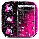 Black Pink Glitter Launcher Themes