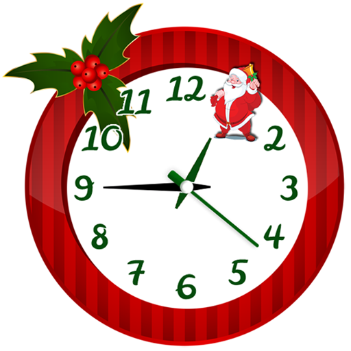 Christmas Time clock wallpaper  Icon